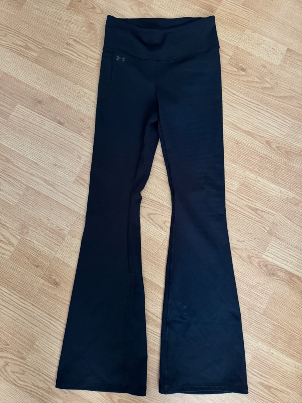 Under Armour Black Motion Flare Pants with Side Pocket